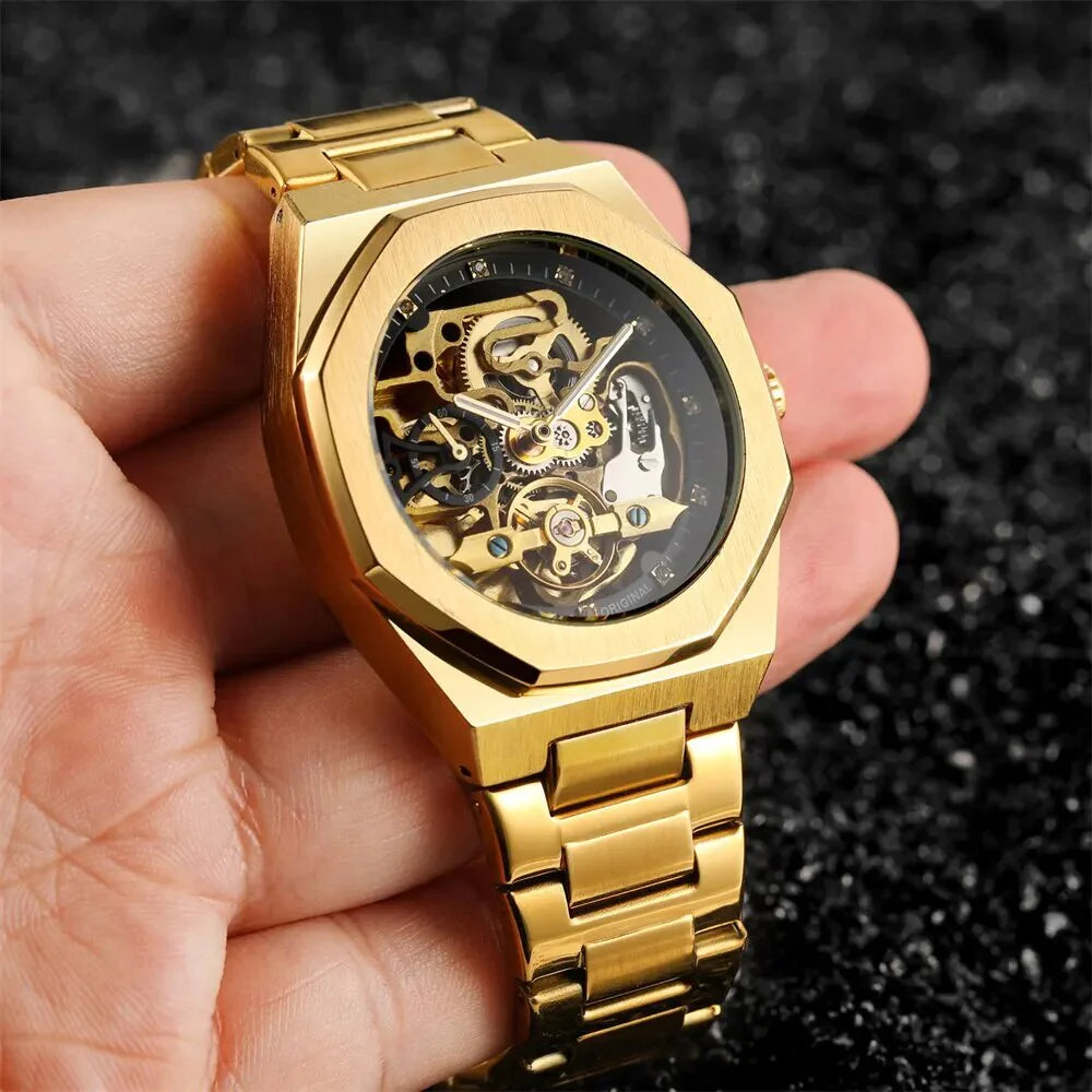 Relógio Dourado Masculino